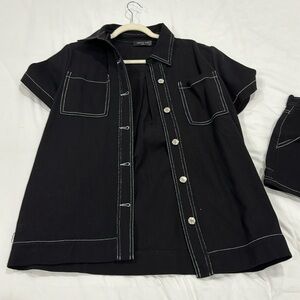 Denim shirt. Oversized fit